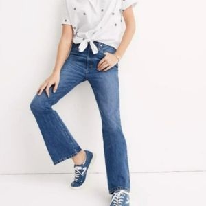 Madewell rigid flare 70s style blue jeans 23 NWOT